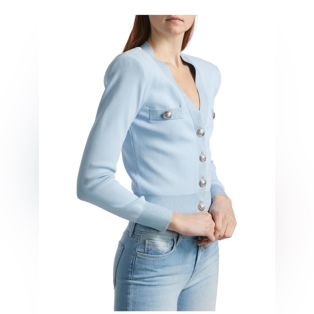 L’AGENCE Taya Knit Crop Cardigan - Picture 2 of 13